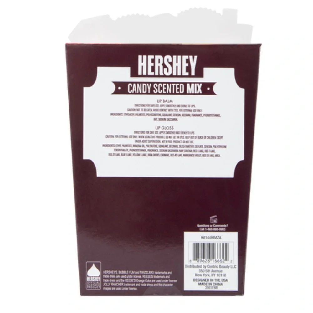 Hershey Candy Scented Lip Balm/ Set of 6 Flavored Lip Balm, Chocolate Lip Balms